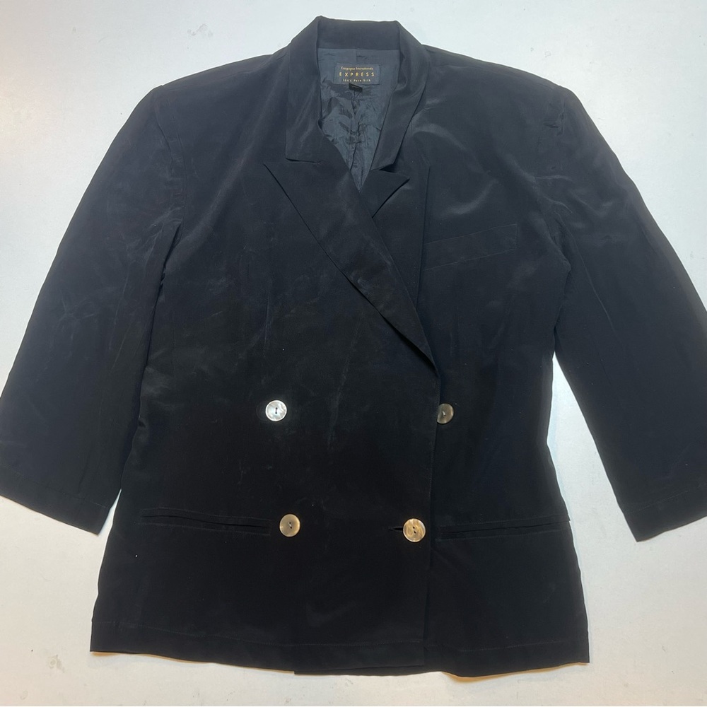 Express Black Double-Breasted Blazer